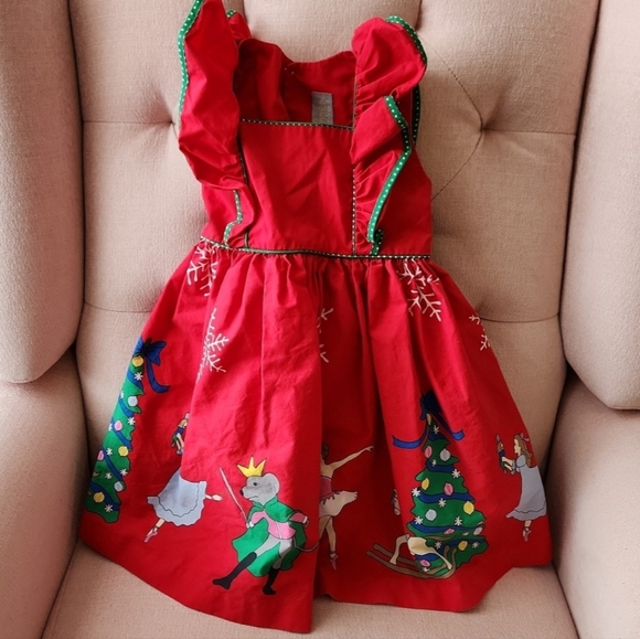 eleanor rose christmas dress Eleanor Rose 4/5 Christmas Nutcracker Smocked Ruffle Dress 4t 5t